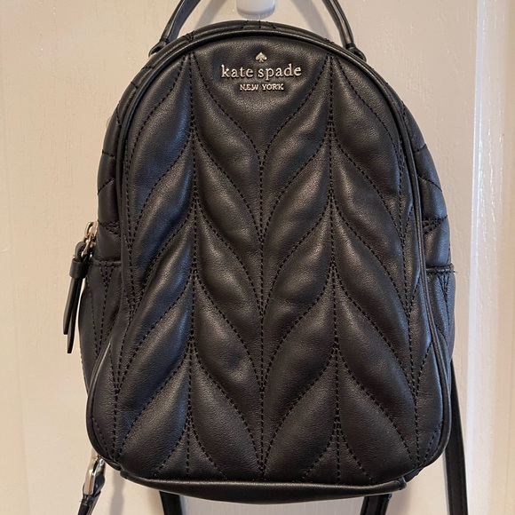 Kate Spade Mini Backpack Black Very Gently Used - Picture 2 of 3